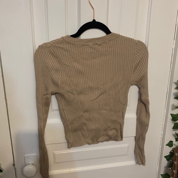 Garage Tan Ribbed Long-Sleeve - Picture 3 of 3
